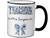 Personalized Teacher Mug – Blue Chinoiserie Flower Pattern with Custom Name & Bow – Unique Teacher Appreciation Gift