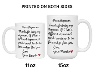 Funny Gifts for Stepmoms - Thanks for Being My Stepmom Gag Coffee Mug - Mother's Day Gift Idea