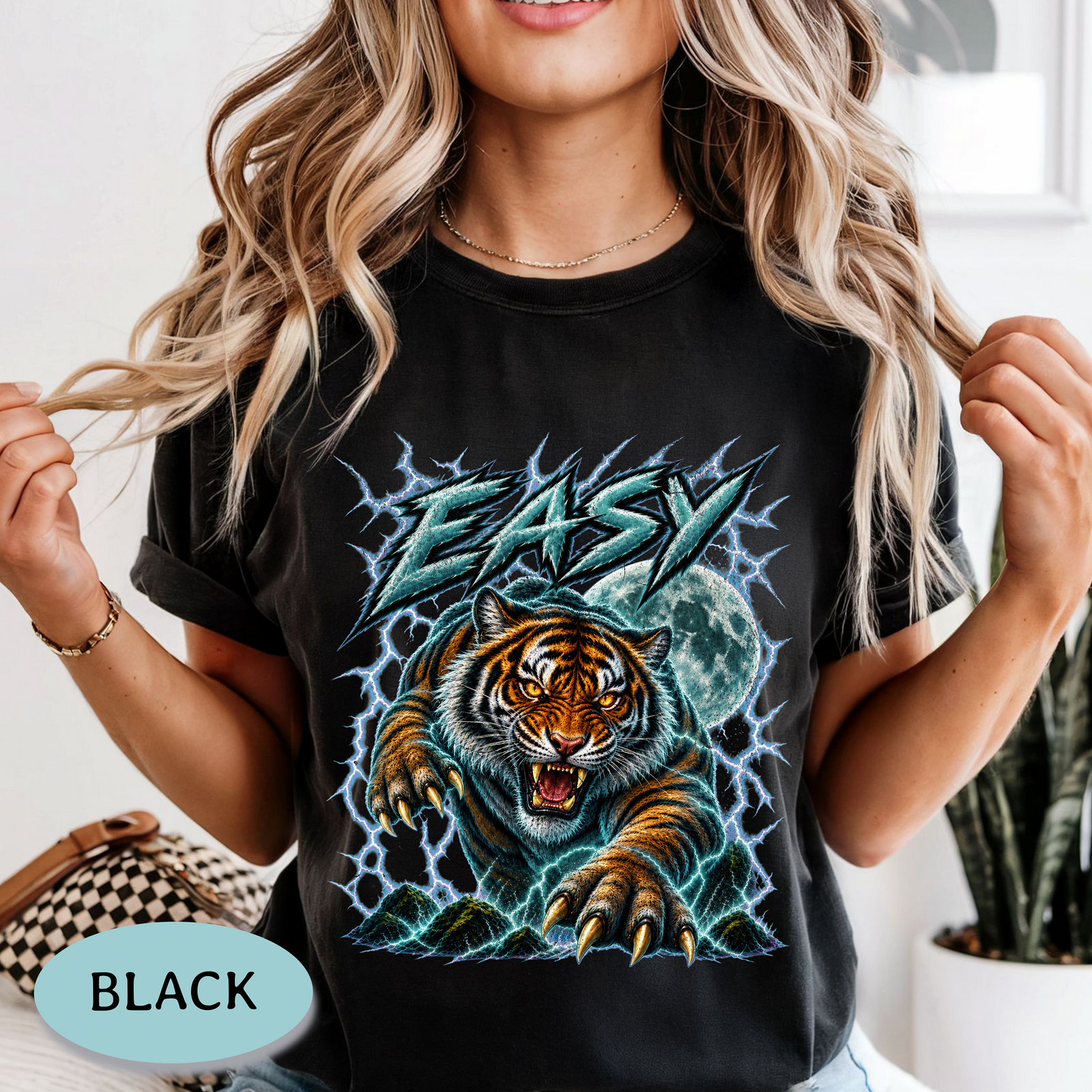 Easy Tiger Grunge Shirt – Retro Tiger Comfort Colors® Tee