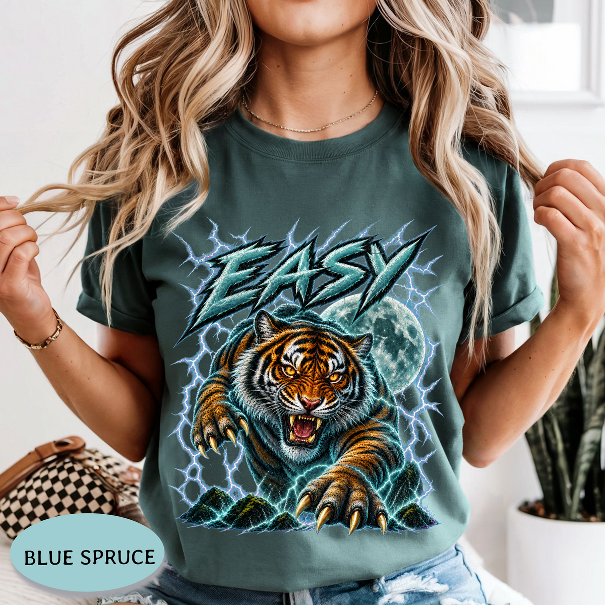 Easy Tiger Grunge Shirt – Retro Tiger Comfort Colors® Tee