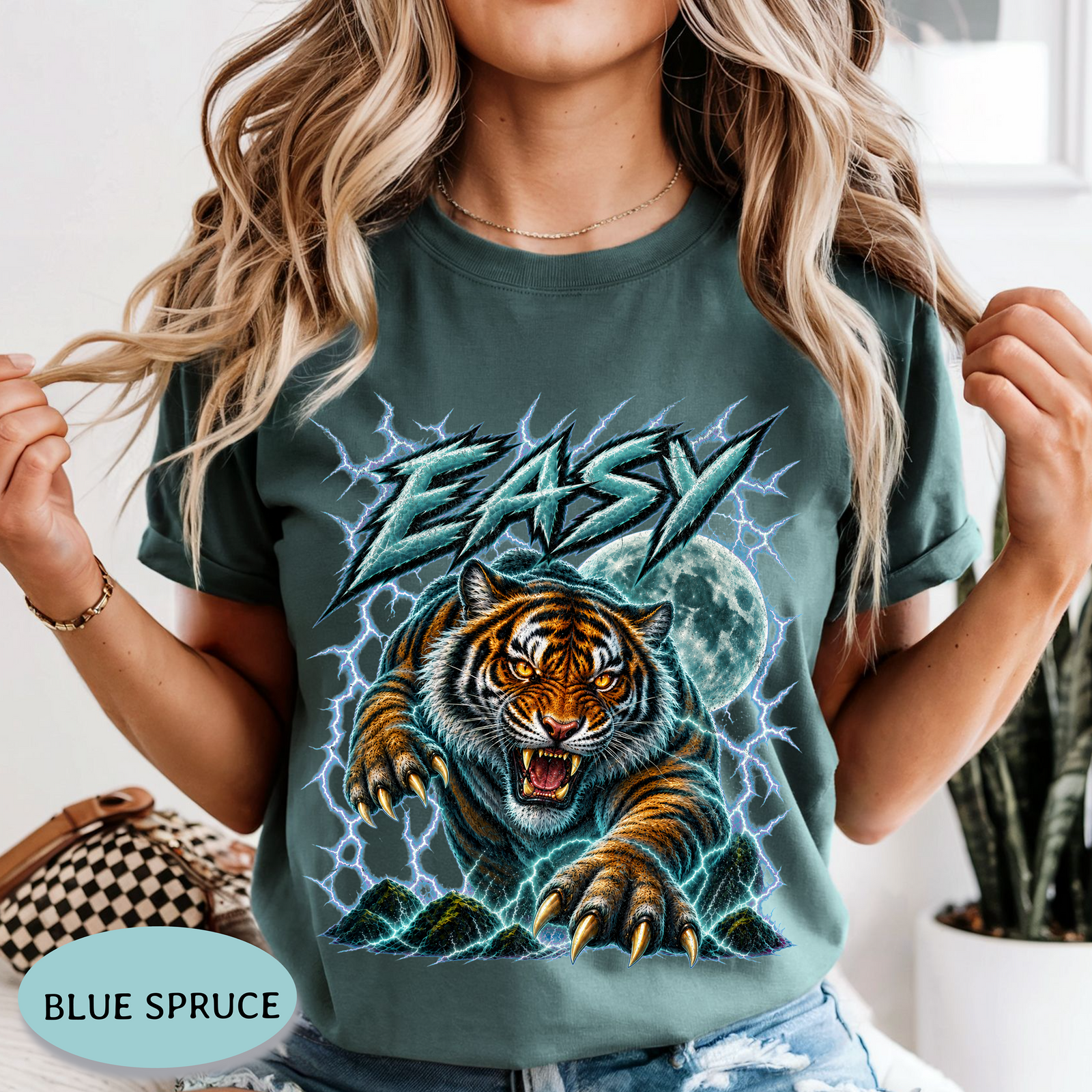 Easy Tiger Grunge Shirt – Retro Tiger Comfort Colors® Tee