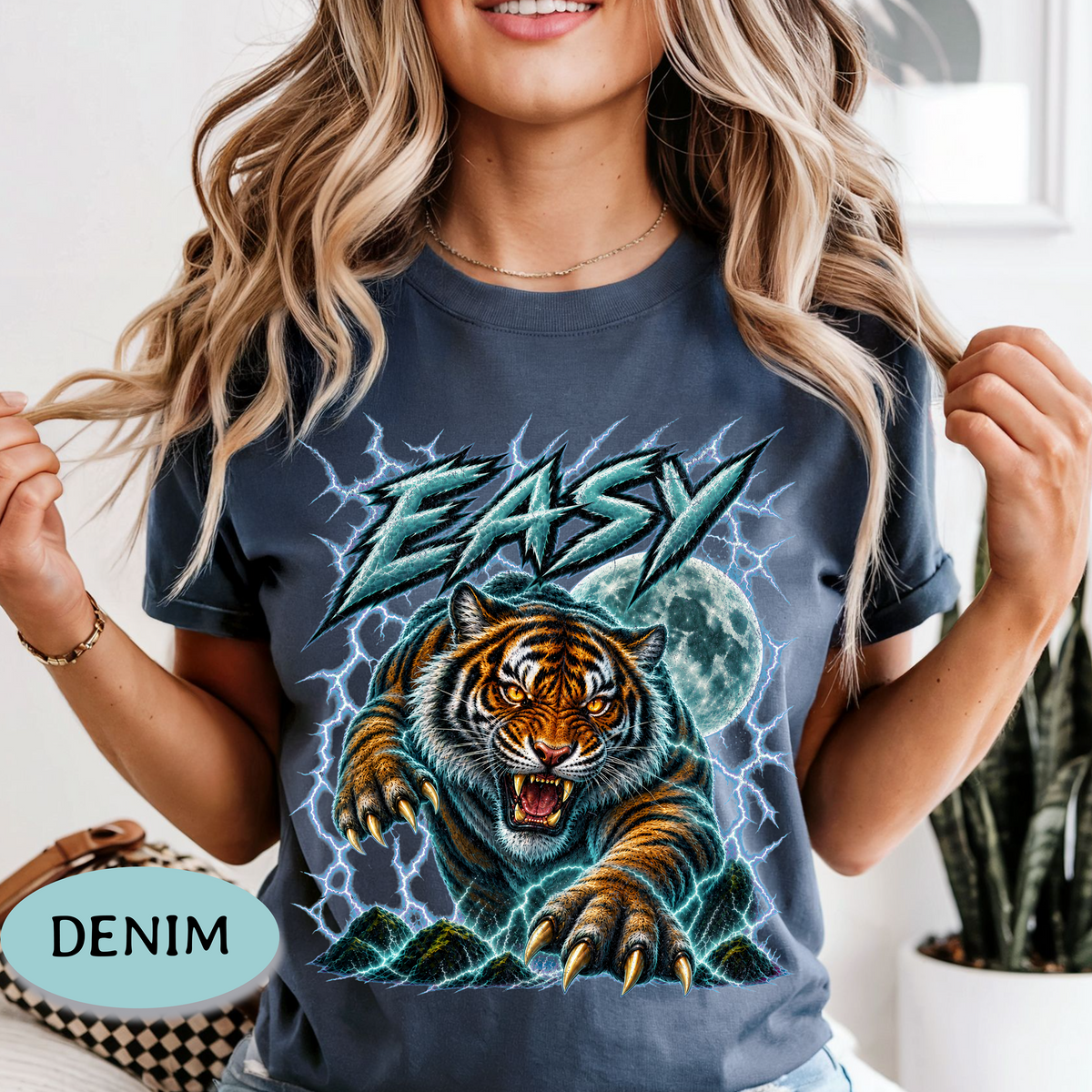 Easy Tiger Grunge Shirt – Retro Tiger Comfort Colors® Tee