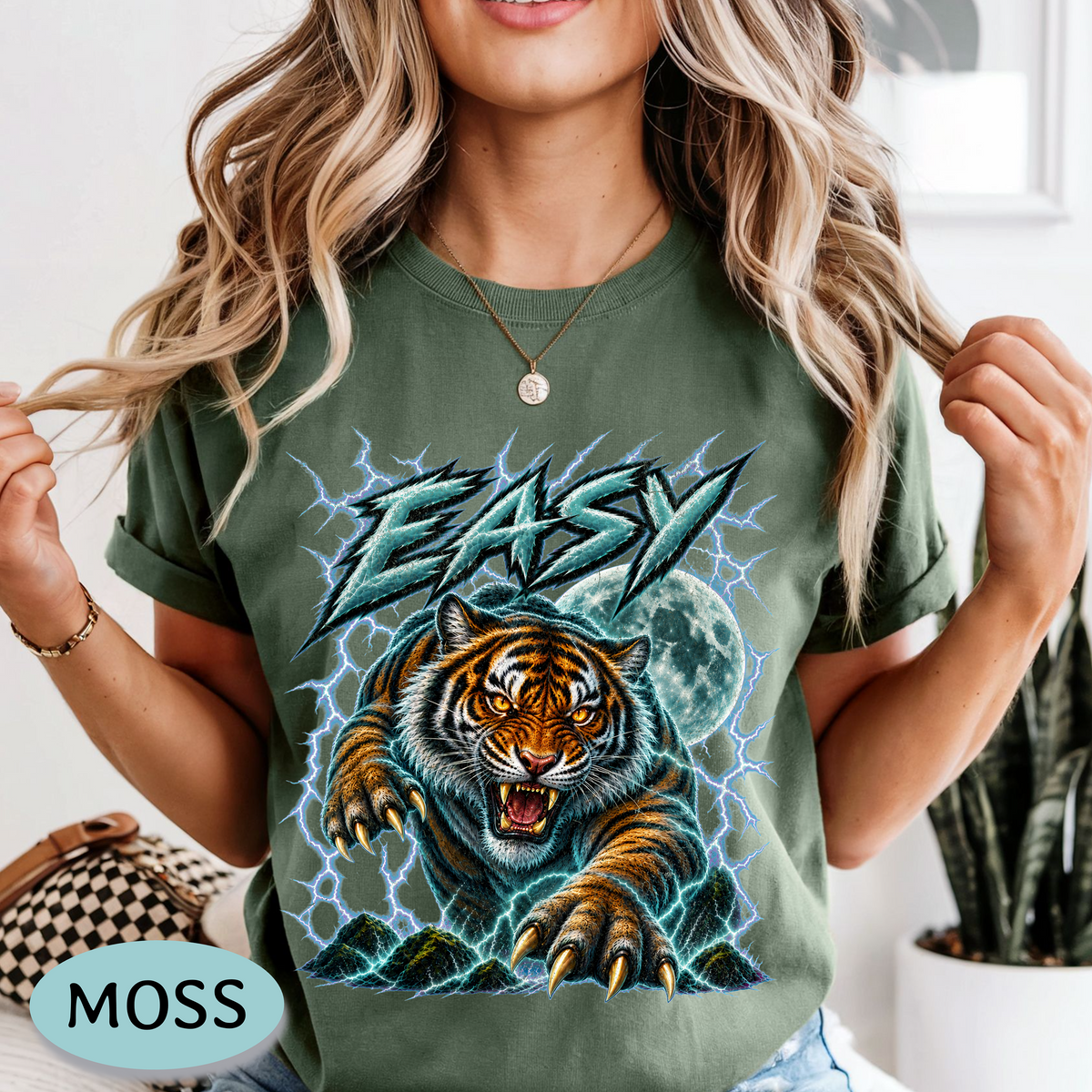 Easy Tiger Grunge Shirt – Retro Tiger Comfort Colors® Tee