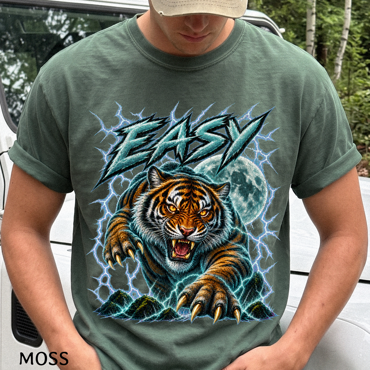 Easy Tiger Grunge Shirt – Retro Tiger Comfort Colors® Tee