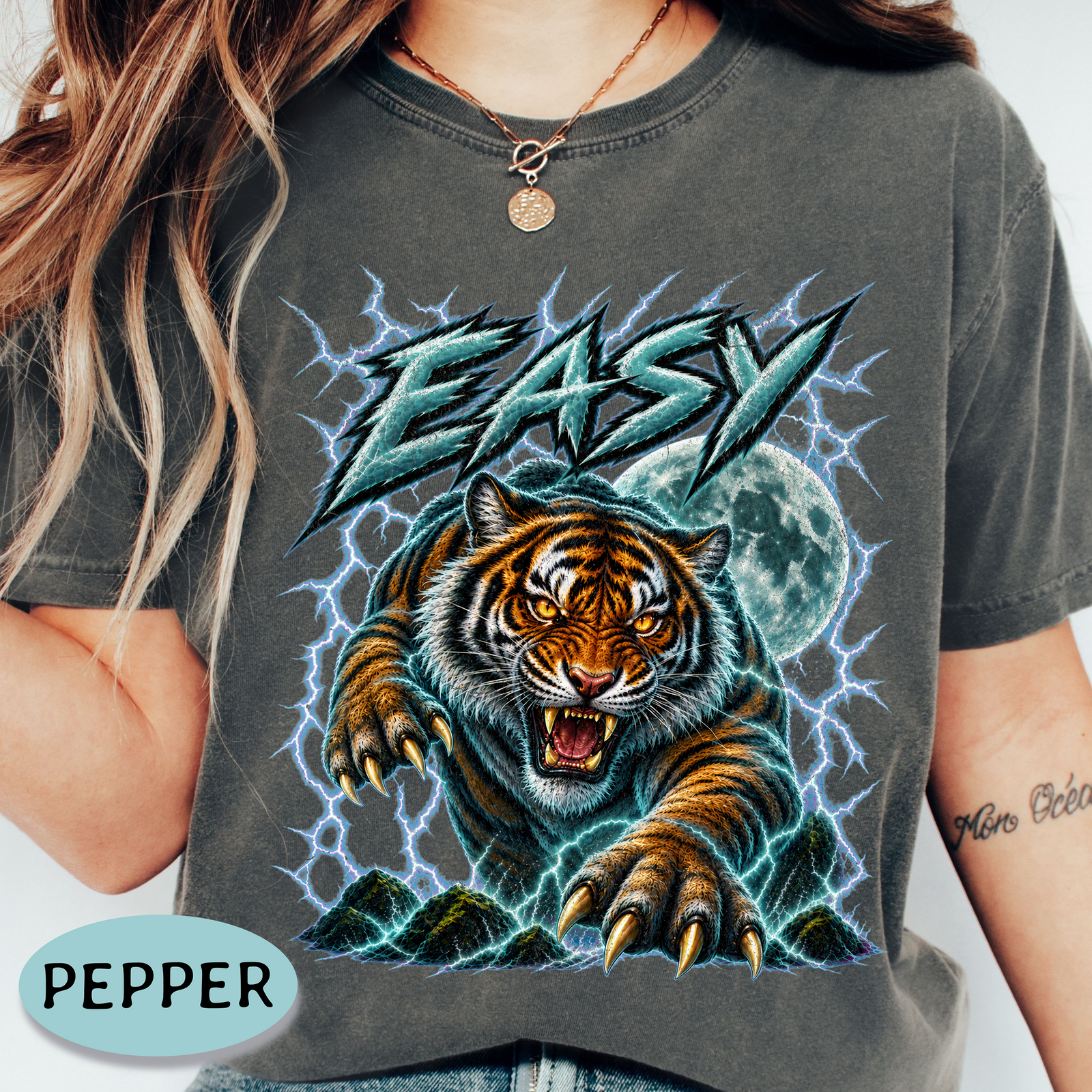 Easy Tiger Grunge Shirt – Retro Tiger Comfort Colors® Tee