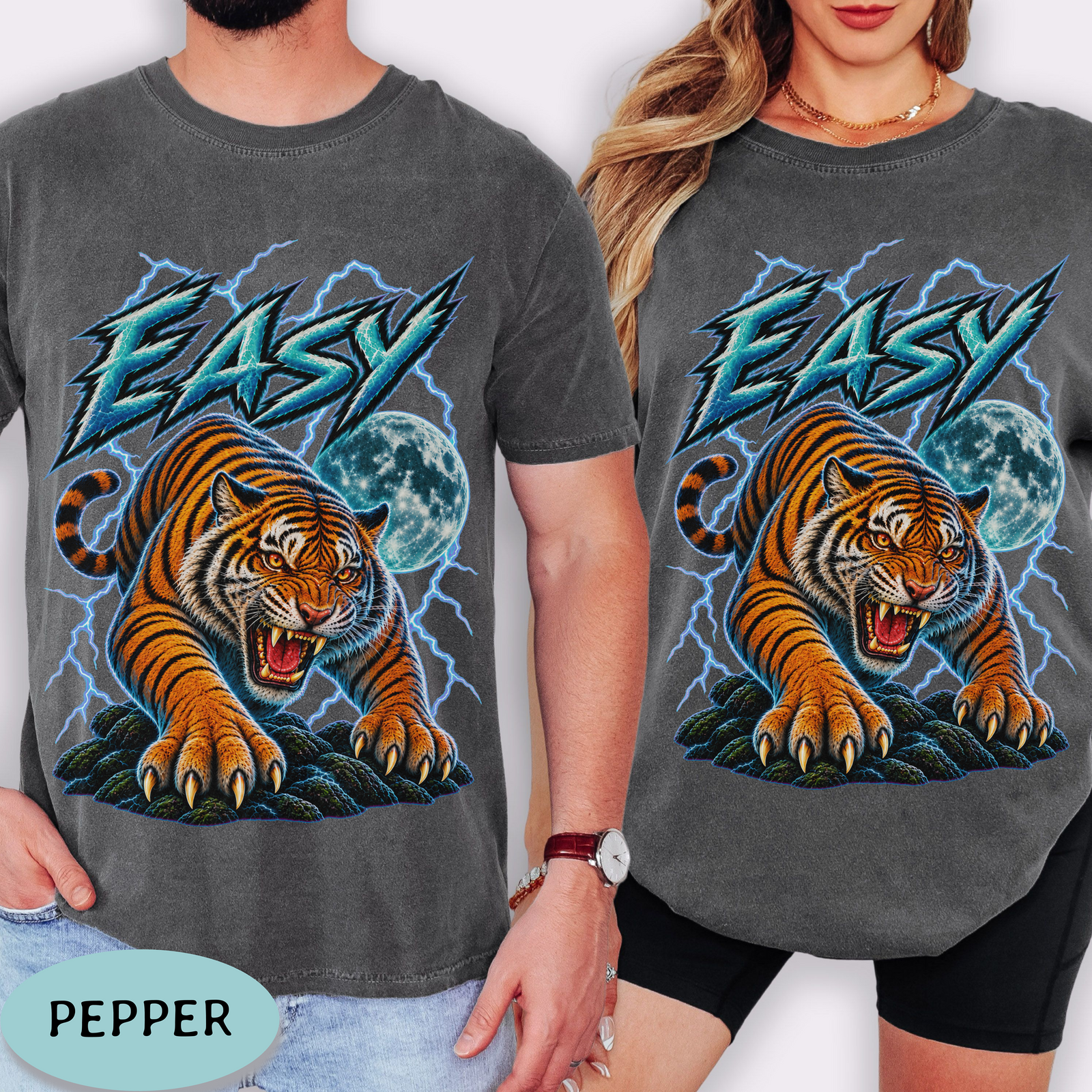 Easy Tiger Shirt – Retro Tiger Moon Comfort Colors® Tee