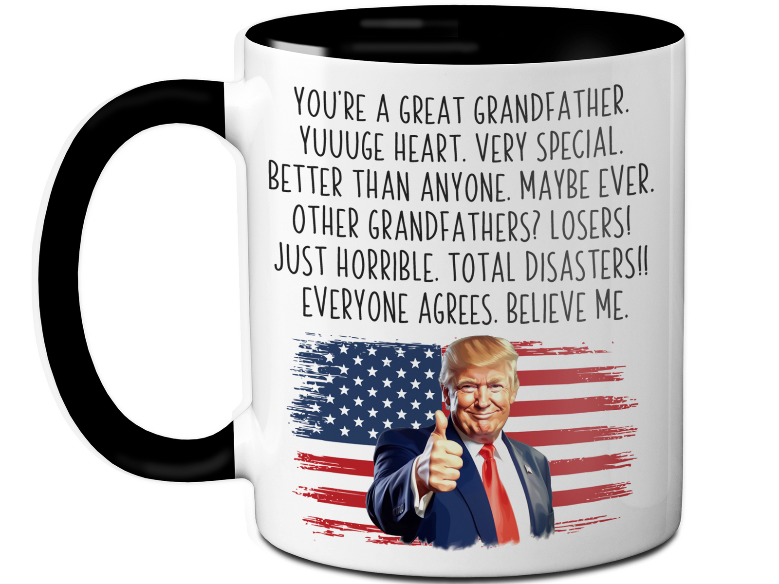 Funny Trump Grandfather Mug – Appreciation Gift for Grandfathers – Father's Day Gift Idea