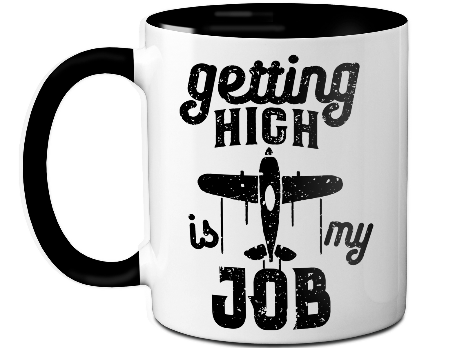 Pilot Gifts - Getting High is My Job Funny Coffee Mug - Pilot Graduation Gift Idea