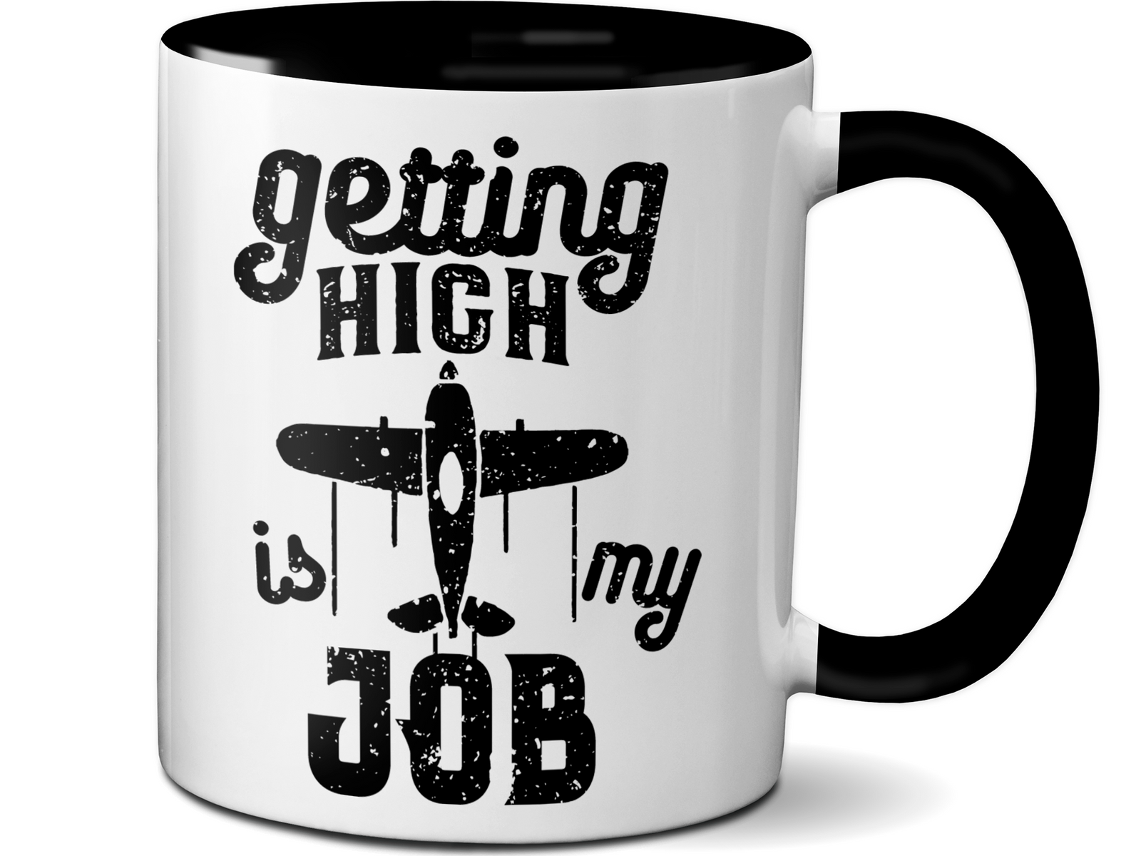 Pilot Gifts - Getting High is My Job Funny Coffee Mug - Pilot Graduation Gift Idea