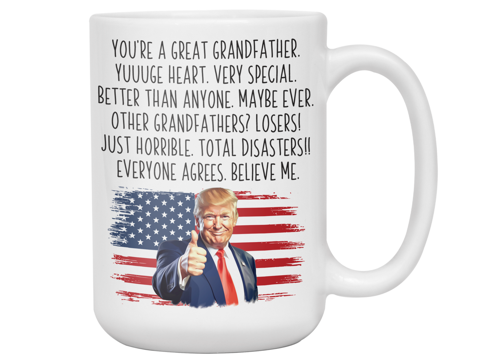 Funny Grandfather Dad Mug – Appreciation or Announcement Gift for Grandfathers – Father's Day Gift Idea