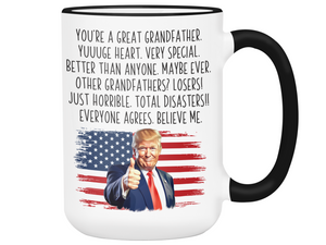 Funny Grandfather Dad Mug – Appreciation or Announcement Gift for Grandfathers – Father's Day Gift Idea