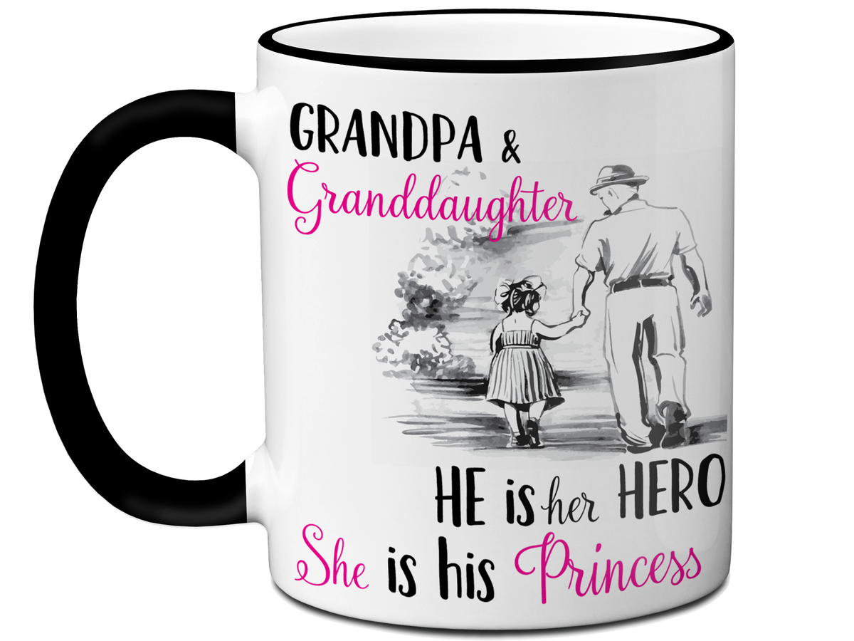 Grandpa and Granddaughter Coffee Mug Tea Cup Gift Idea for Grandfathers