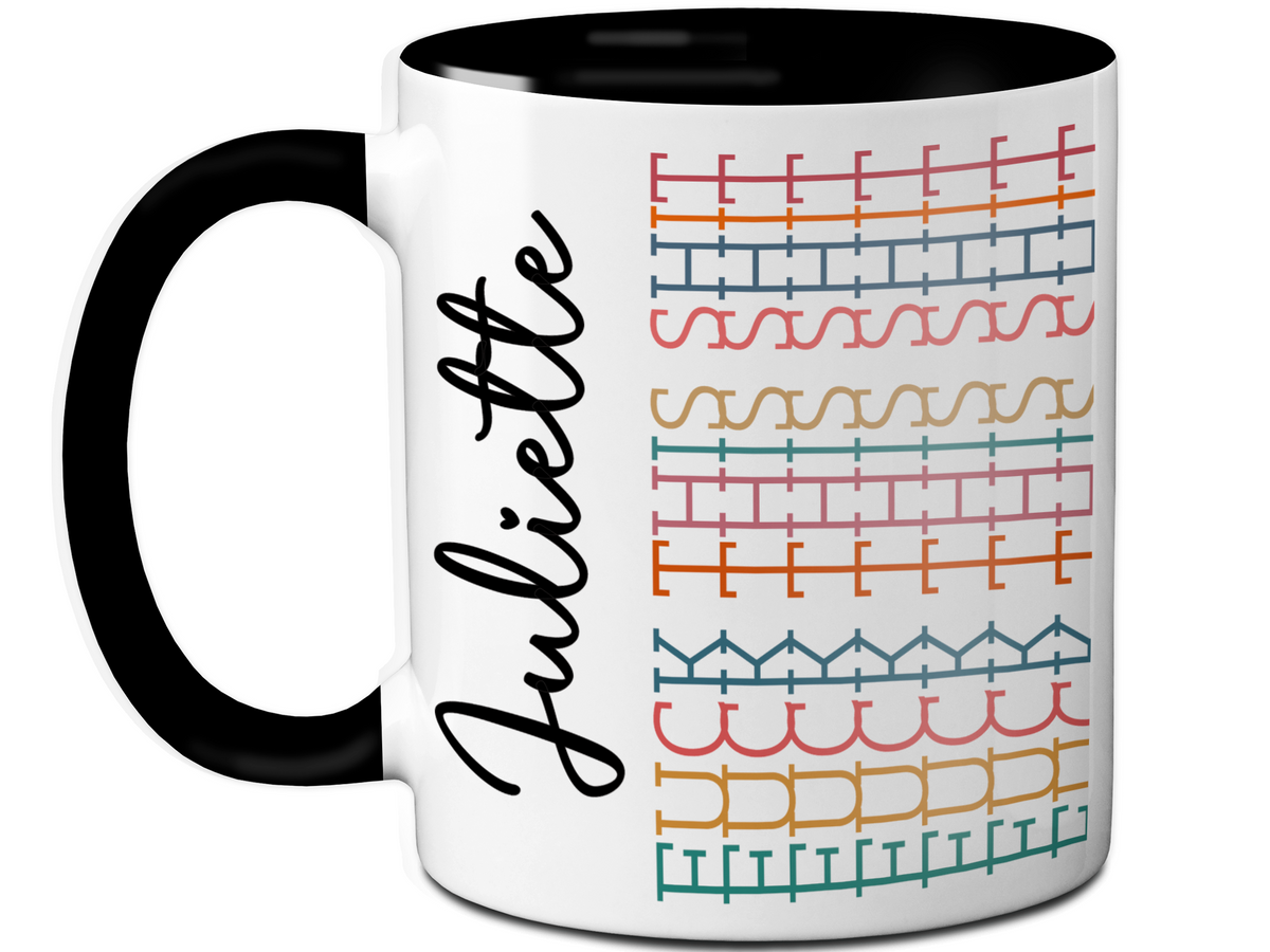 Hidden Message Custom Name Funny Coffee Mug - Swear Message Friend Office Coworker Gift Cup - Colorful Design