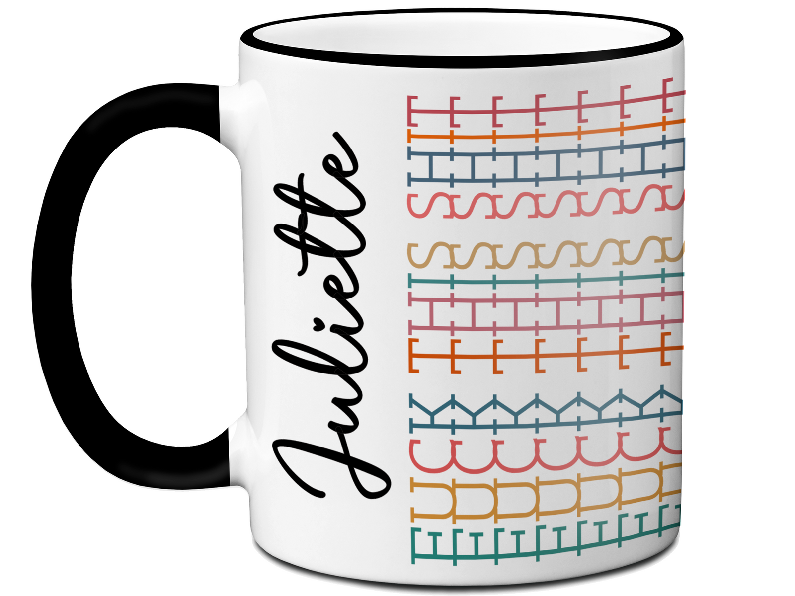 Hidden Message Custom Name Funny Coffee Mug - Swear Message Friend Office Coworker Gift Cup - Colorful Design