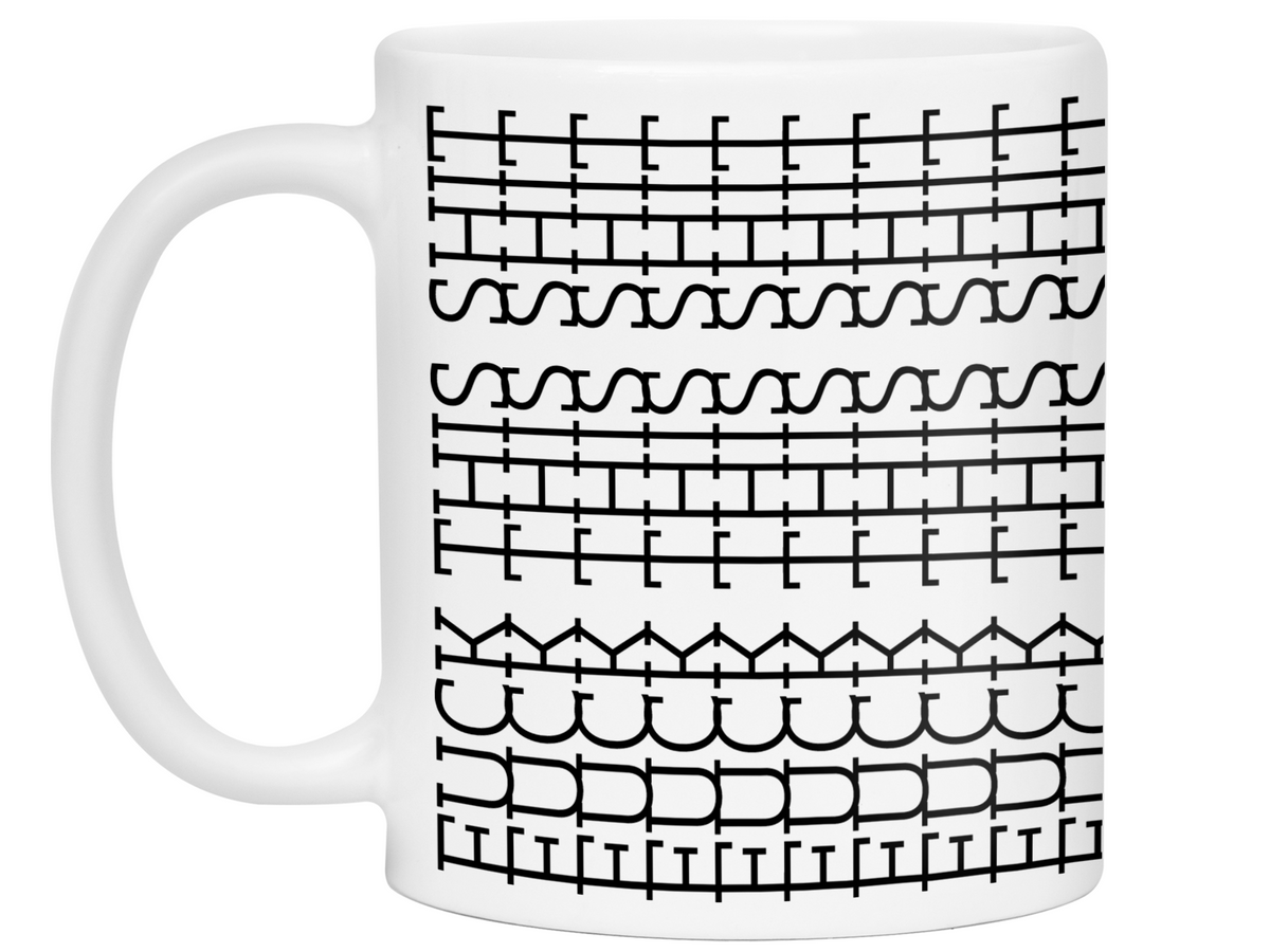 Hidden Message Funny Coffee Mug - Swear Message Friend Office Coworker Gift Cup - White Elephant Gift Idea