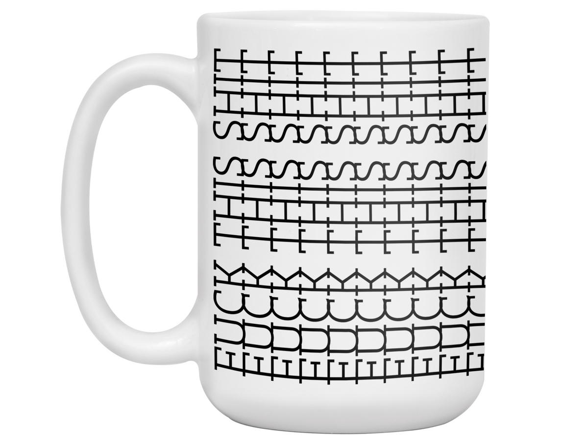 Hidden Message Funny Coffee Mug - Swear Message Friend Office Coworker Gift Cup - White Elephant Gift Idea