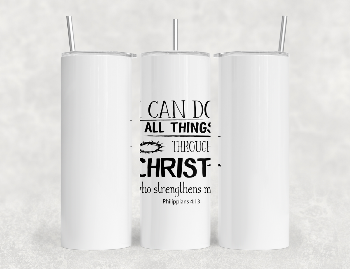 Philippians 4:13 40oz Tumbler With Handle - I Can Do All Things Through Christ