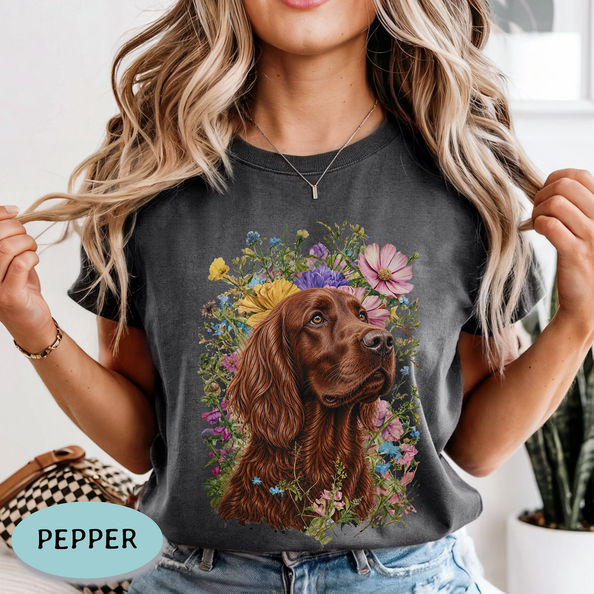 Irish Setter Wildflower Shirt – Comfort Colors® Floral Dog Tee