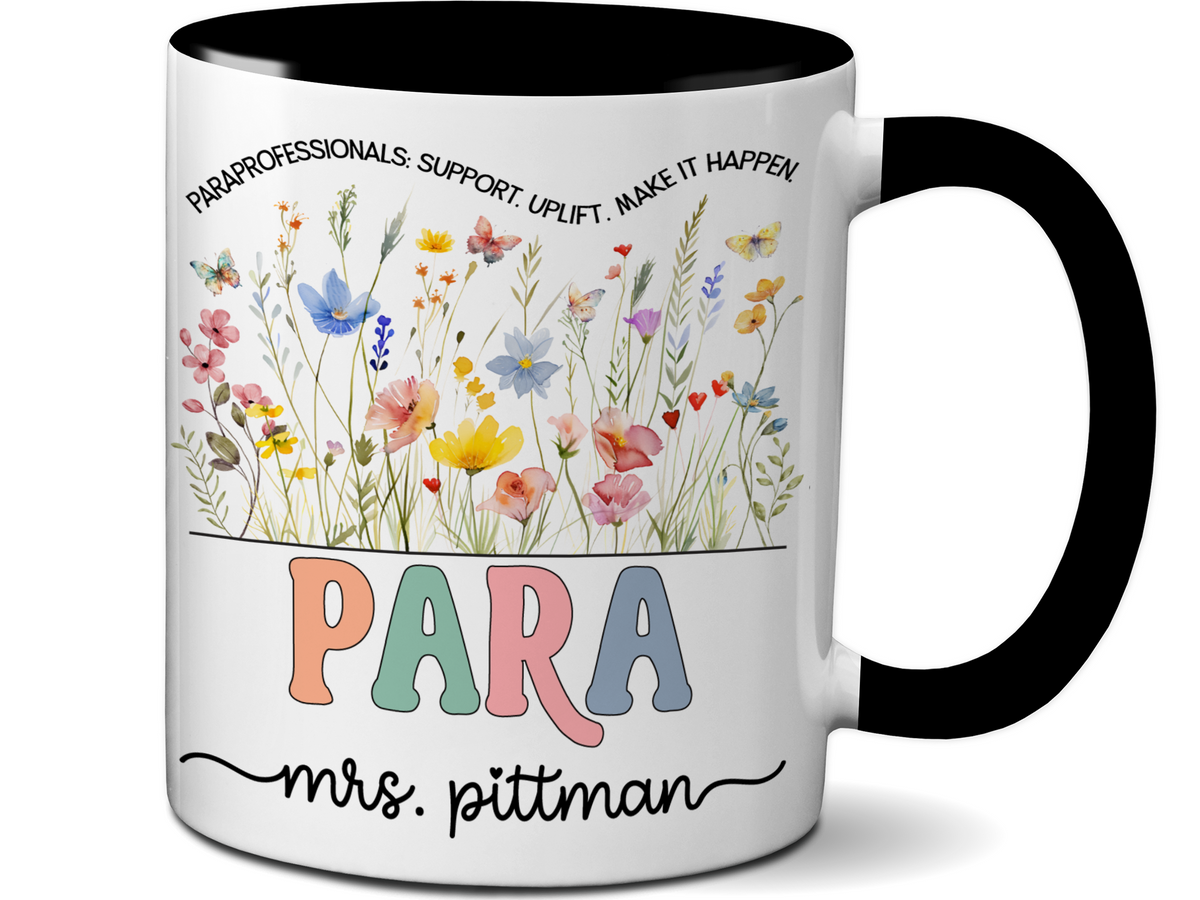 Personalized Paraprofessional Mug – Custom Name and Quote  – Para Teaching Assistant Appreciation Gift