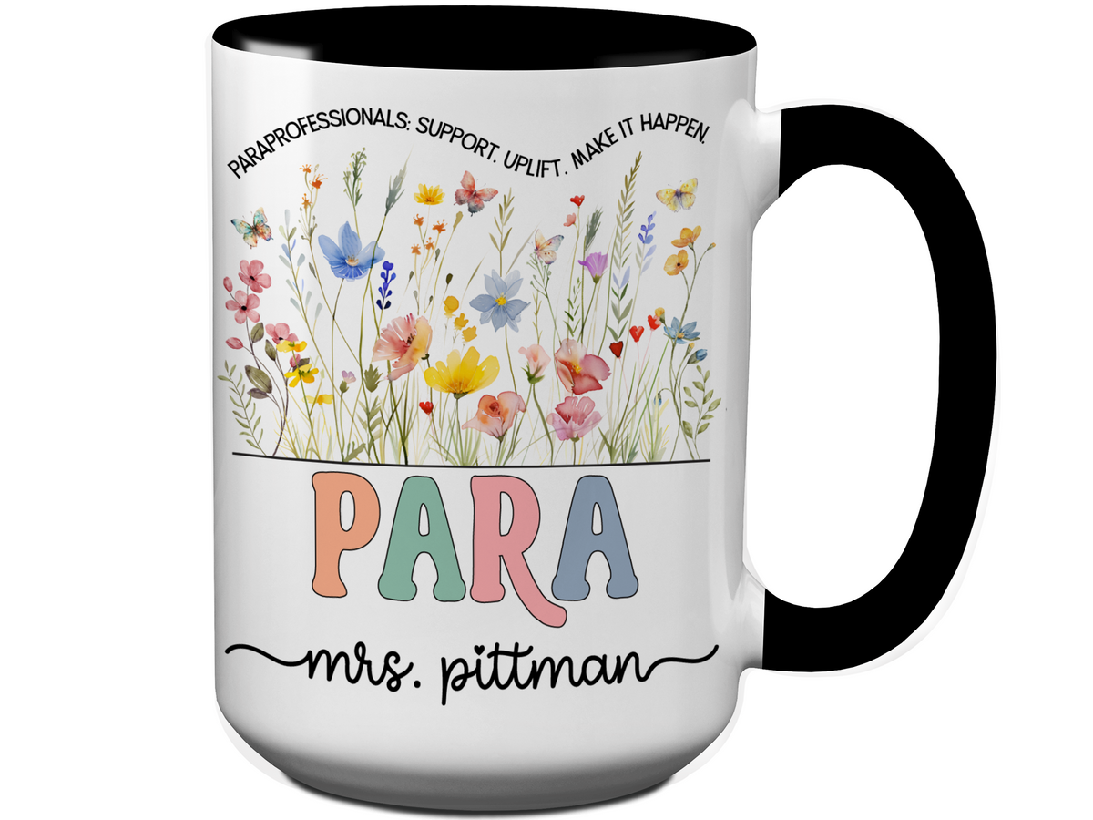 Personalized Paraprofessional Mug – Custom Name and Quote  – Para Teaching Assistant Appreciation Gift