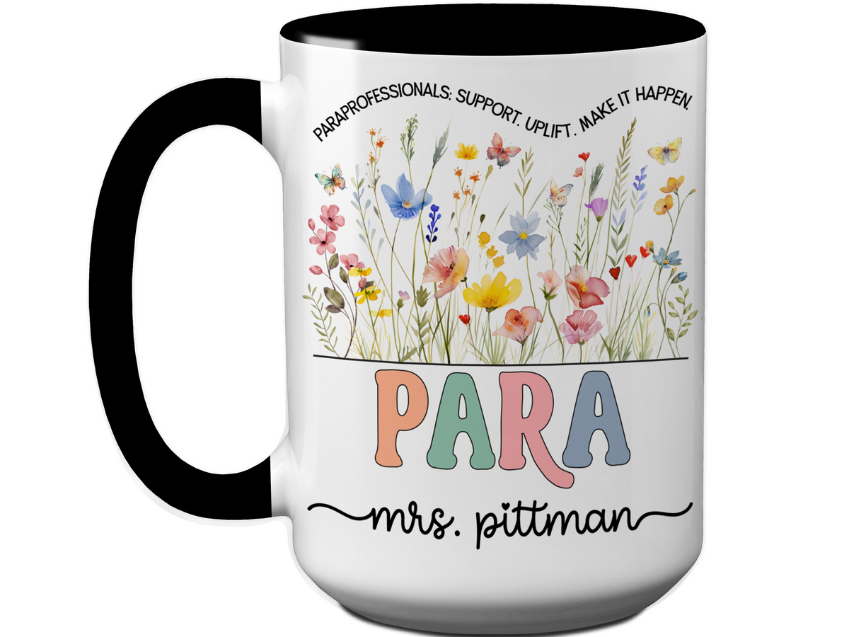 Personalized Paraprofessional Mug – Custom Name and Quote  – Para Teaching Assistant Appreciation Gift