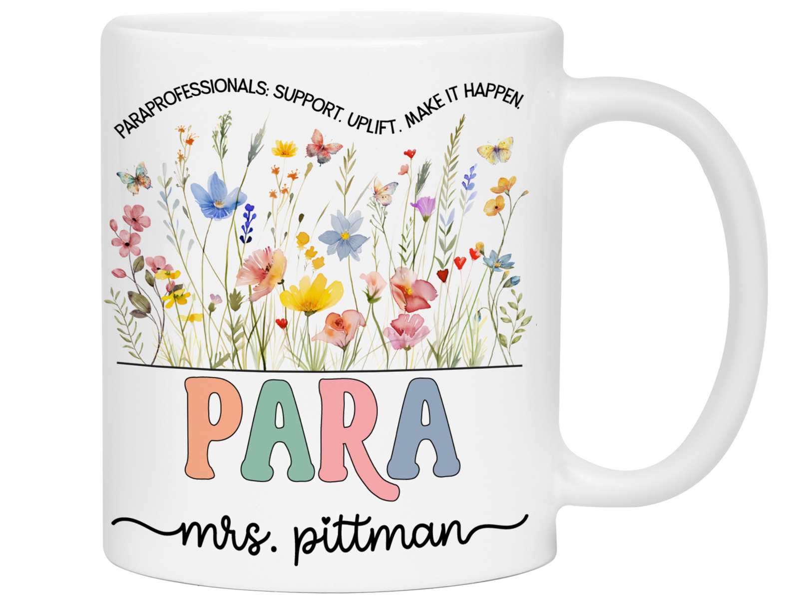 Personalized Paraprofessional Mug – Custom Name and Quote  – Para Teaching Assistant Appreciation Gift