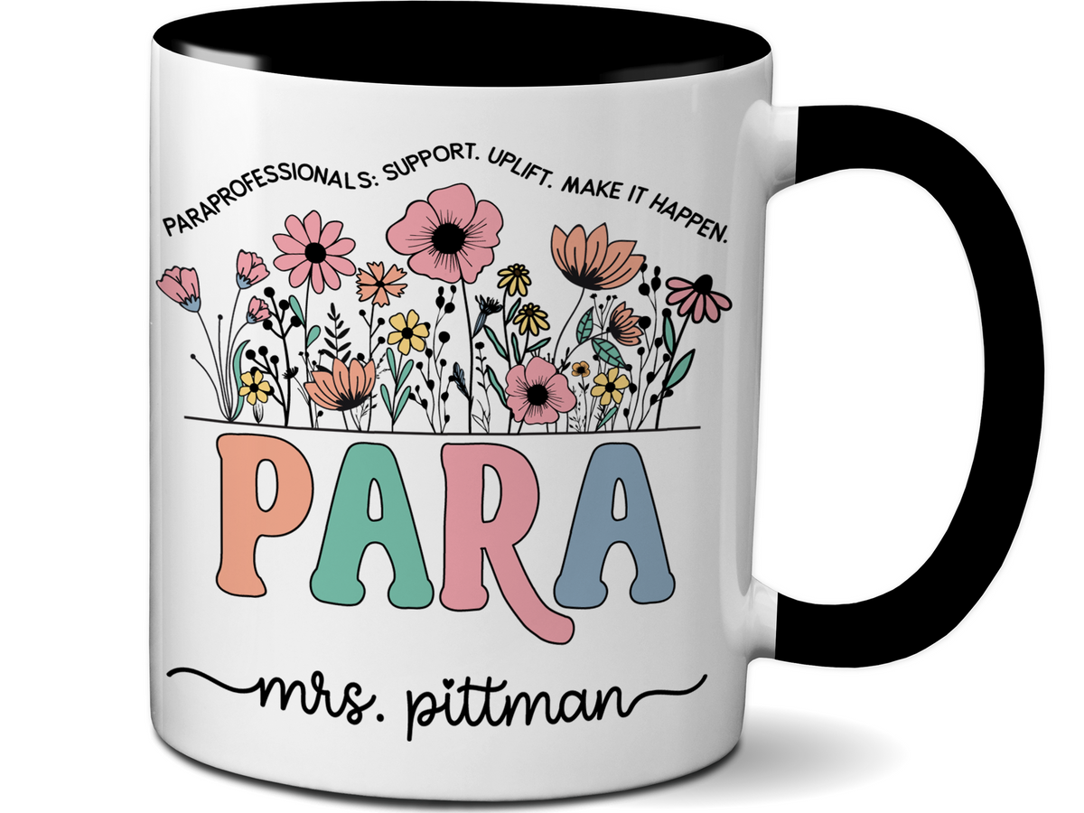 Personalized Paraprofessional Mug – Custom Name and Quote  – Para Teaching Assistant Appreciation Gift (V2)