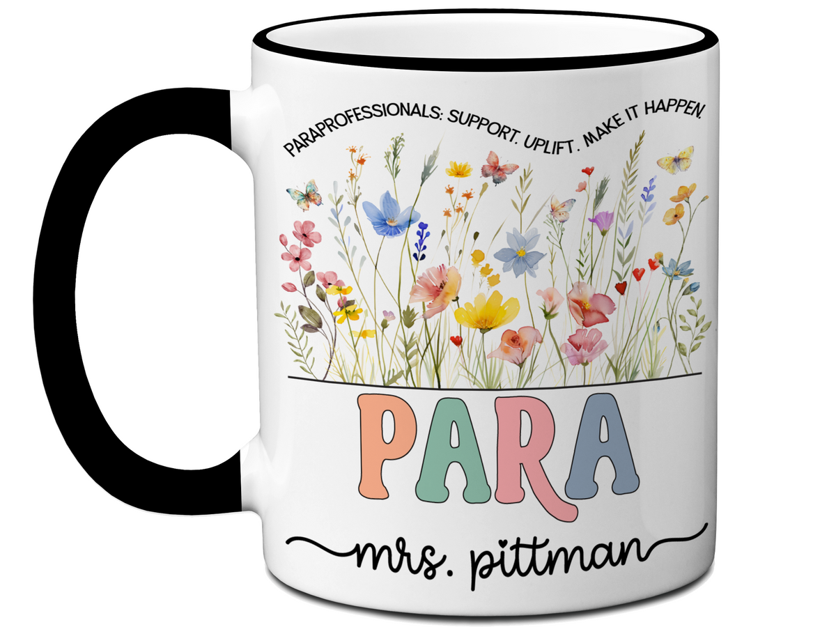 Personalized Paraprofessional Mug – Custom Name and Quote  – Para Teaching Assistant Appreciation Gift