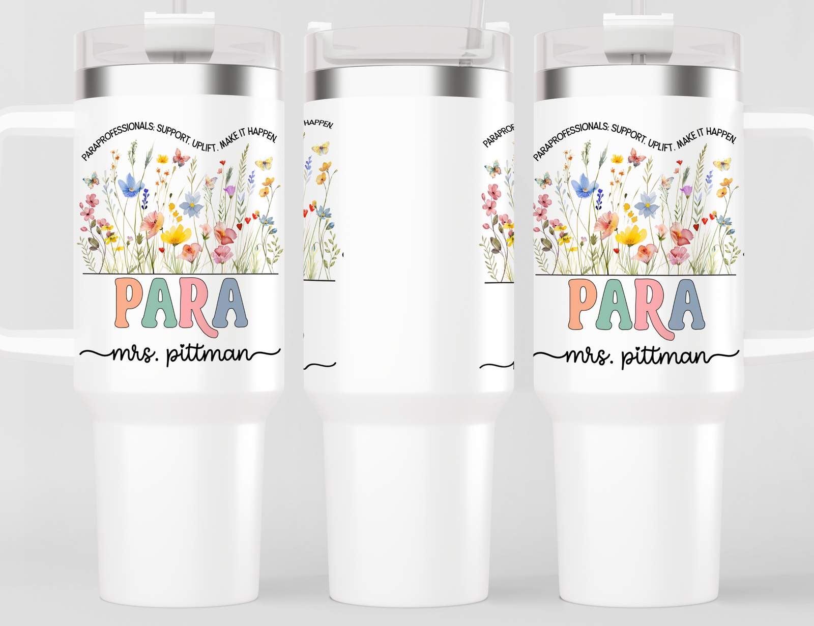 Personalized Paraprofessional Tumbler – Custom Name and Quote  – Para Teaching Assistant Appreciation Gift