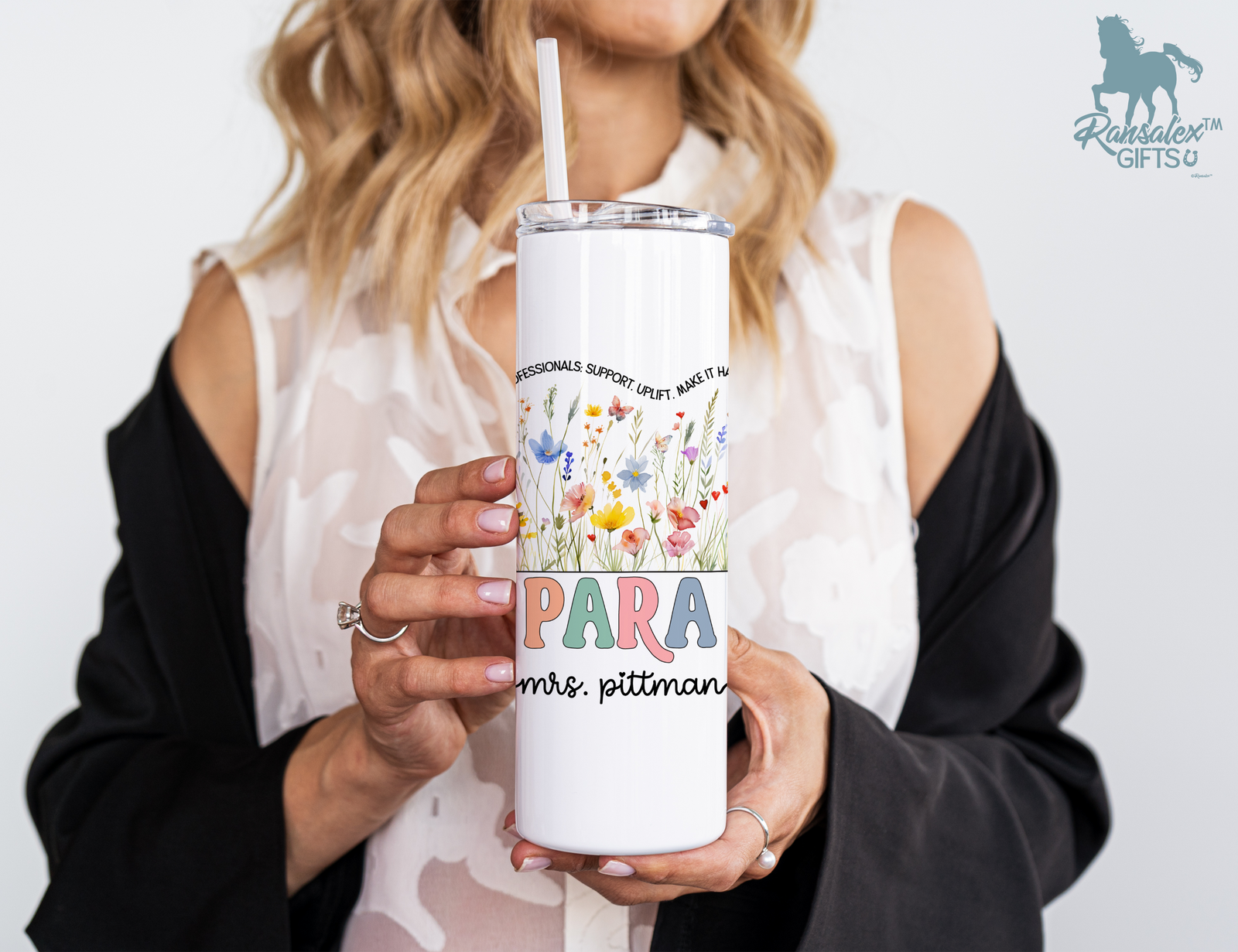 Personalized Paraprofessional Tumbler – Custom Name and Quote  – Para Teaching Assistant Appreciation Gift
