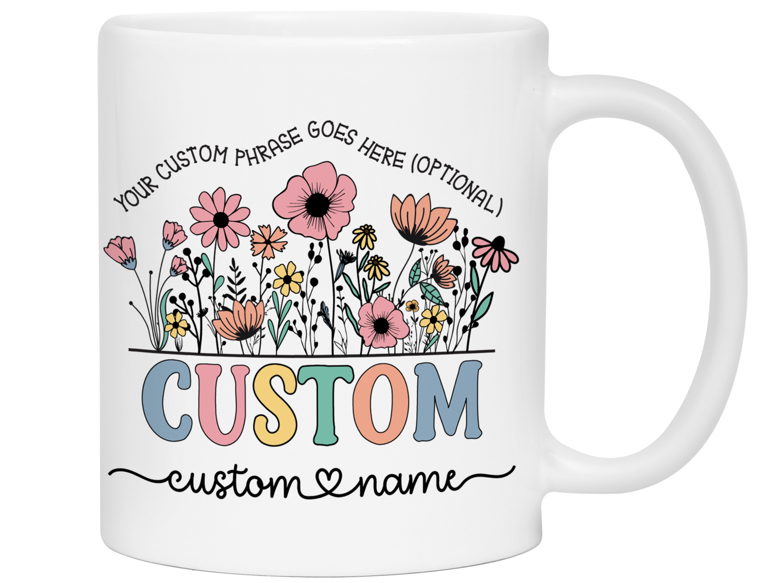 Personalized Title Nickname Mug – Custom Name and Quote Cup – Unique Gift Idea