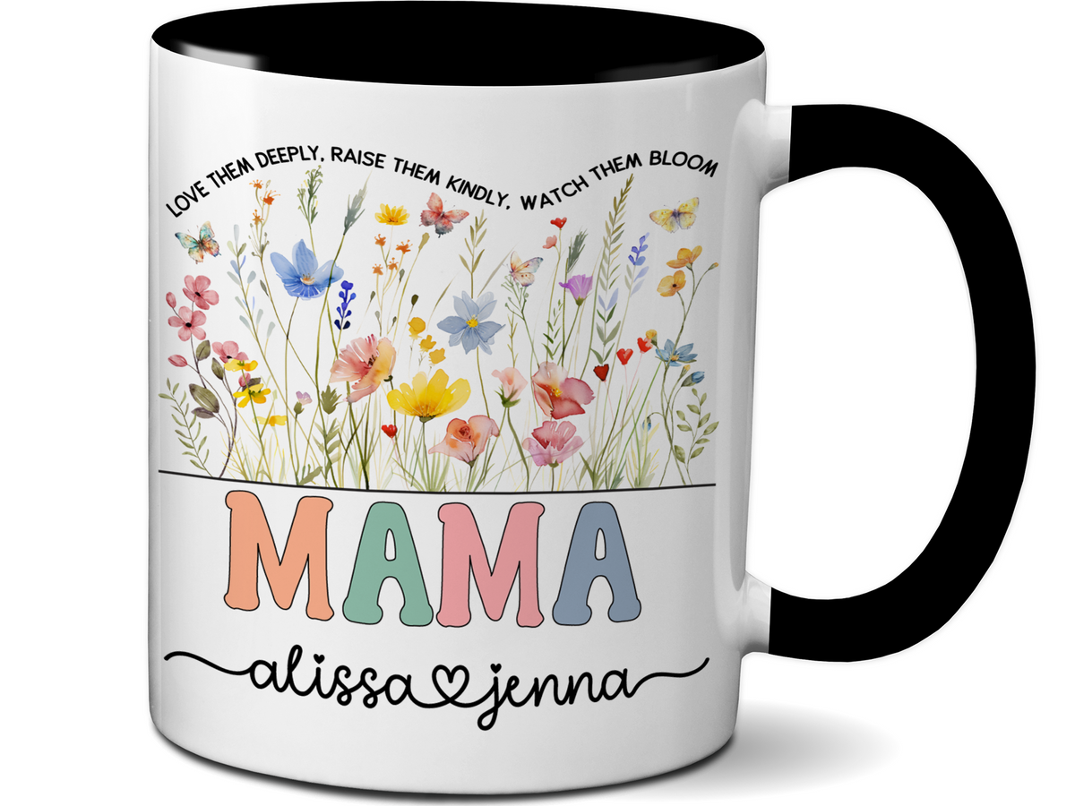 Personalized Mama Mug – Custom Kids' Names and Quote  – Mother's Day Gift Idea (V2)
