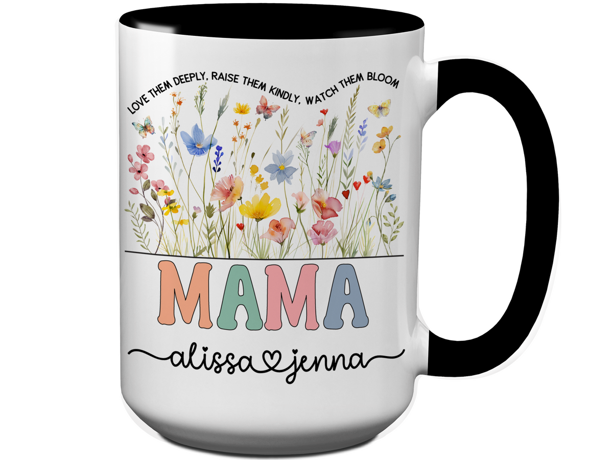 Personalized Mama Mug – Custom Kids' Names and Quote  – Mother's Day Gift Idea (V2)