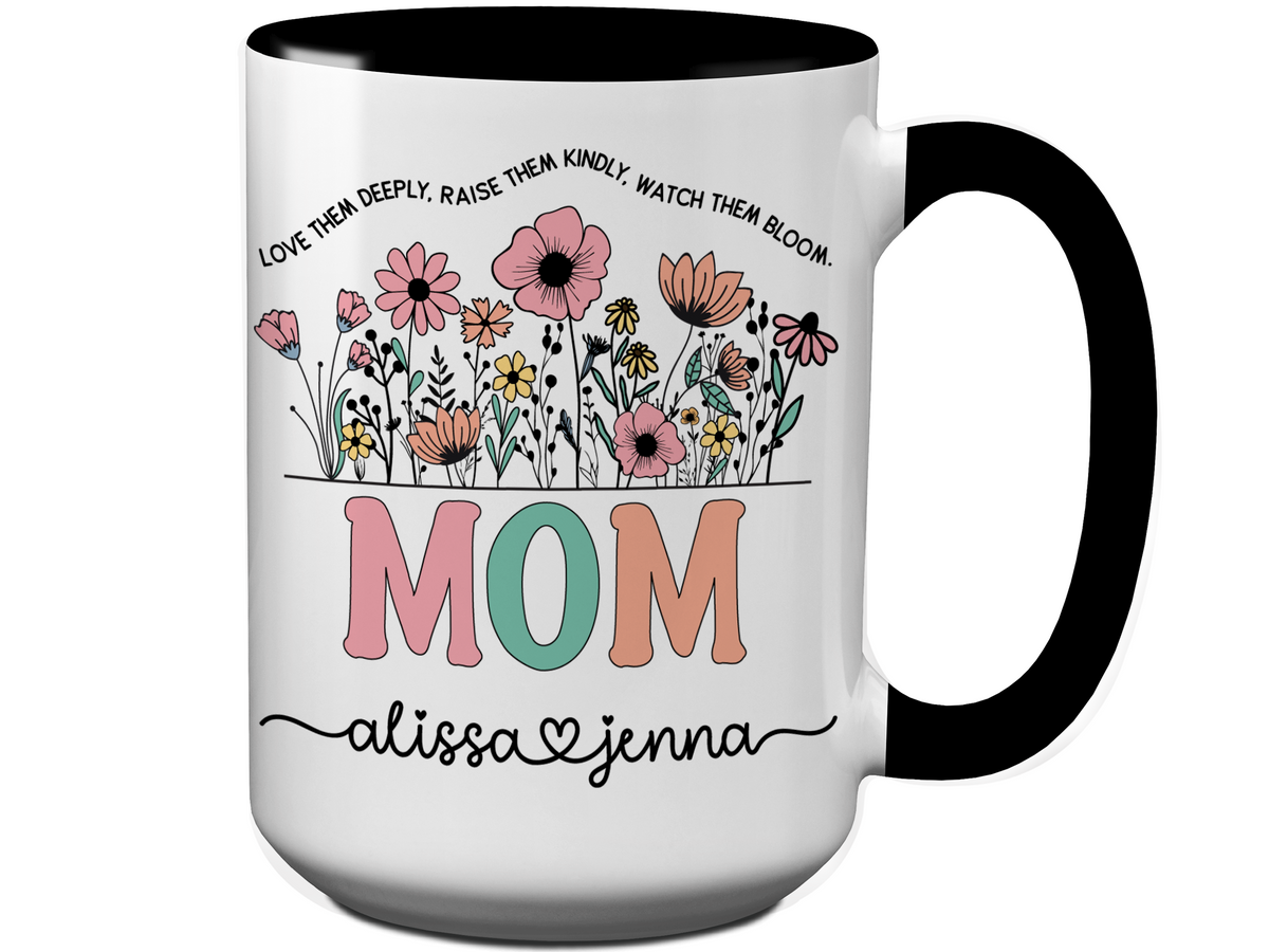 Personalized Mom Mug – Custom Kids' Names and Quote  – Mother's Day Gift Idea