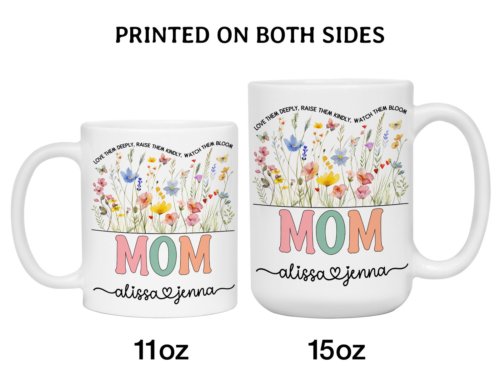 Personalized Mom Mug – Custom Kids' Names and Quote  – Mother's Day Gift Idea (V2)