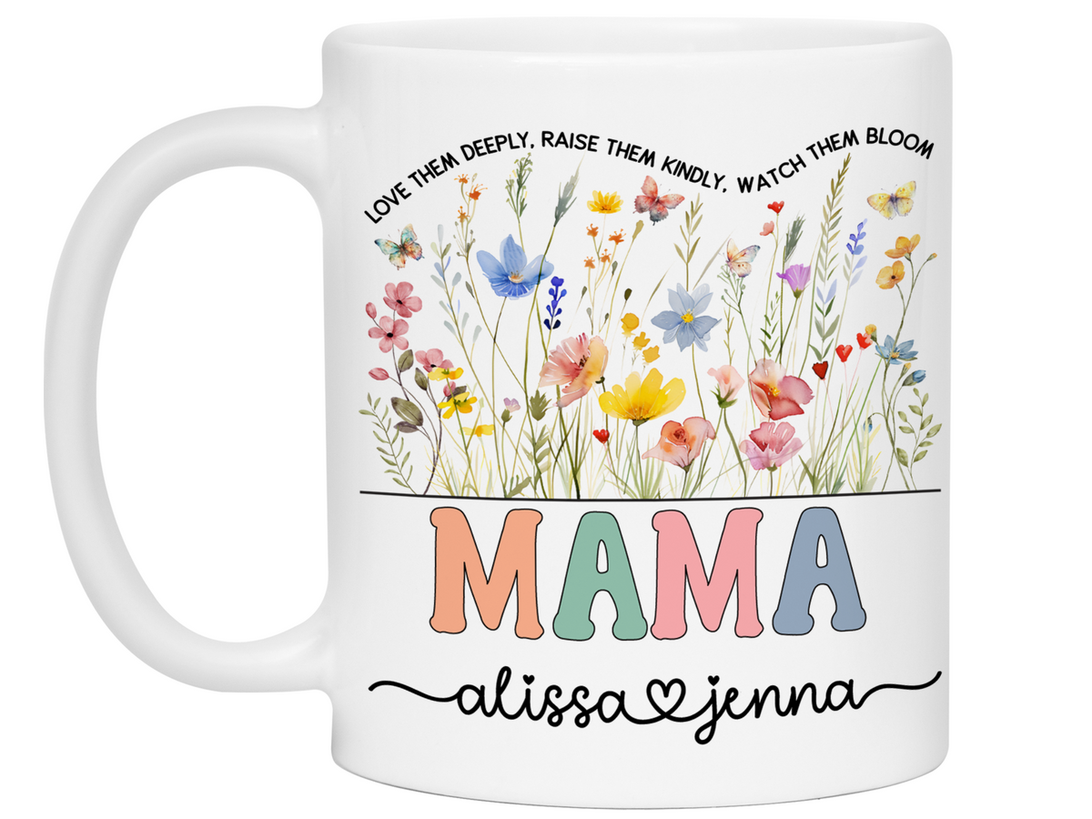 Personalized Mama Mug – Custom Kids' Names and Quote  – Mother's Day Gift Idea (V2)