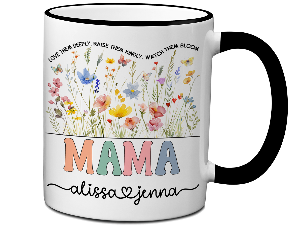 Personalized Mama Mug – Custom Kids' Names and Quote  – Mother's Day Gift Idea (V2)