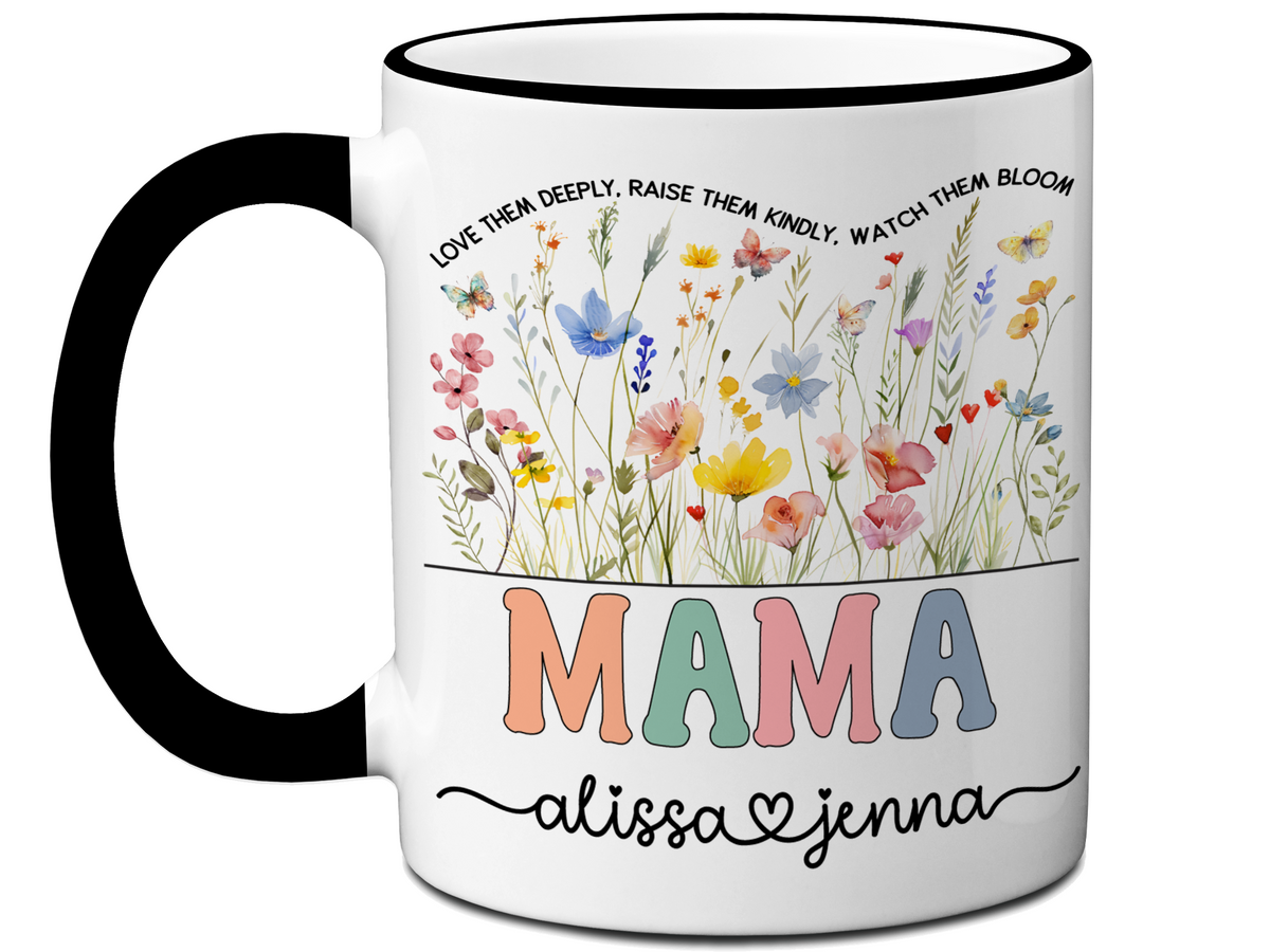 Personalized Mama Mug – Custom Kids' Names and Quote  – Mother's Day Gift Idea (V2)