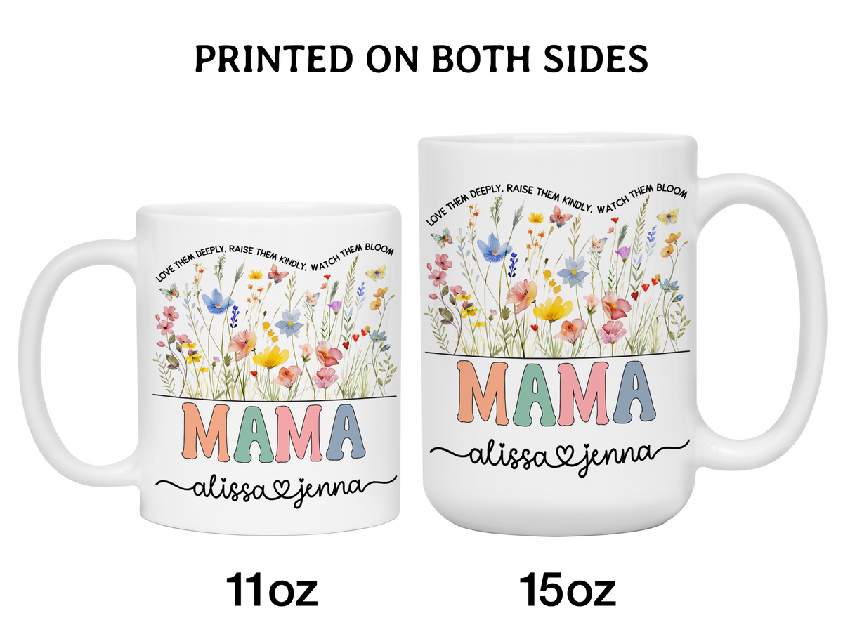 Personalized Mama Mug – Custom Kids' Names and Quote  – Mother's Day Gift Idea (V2)