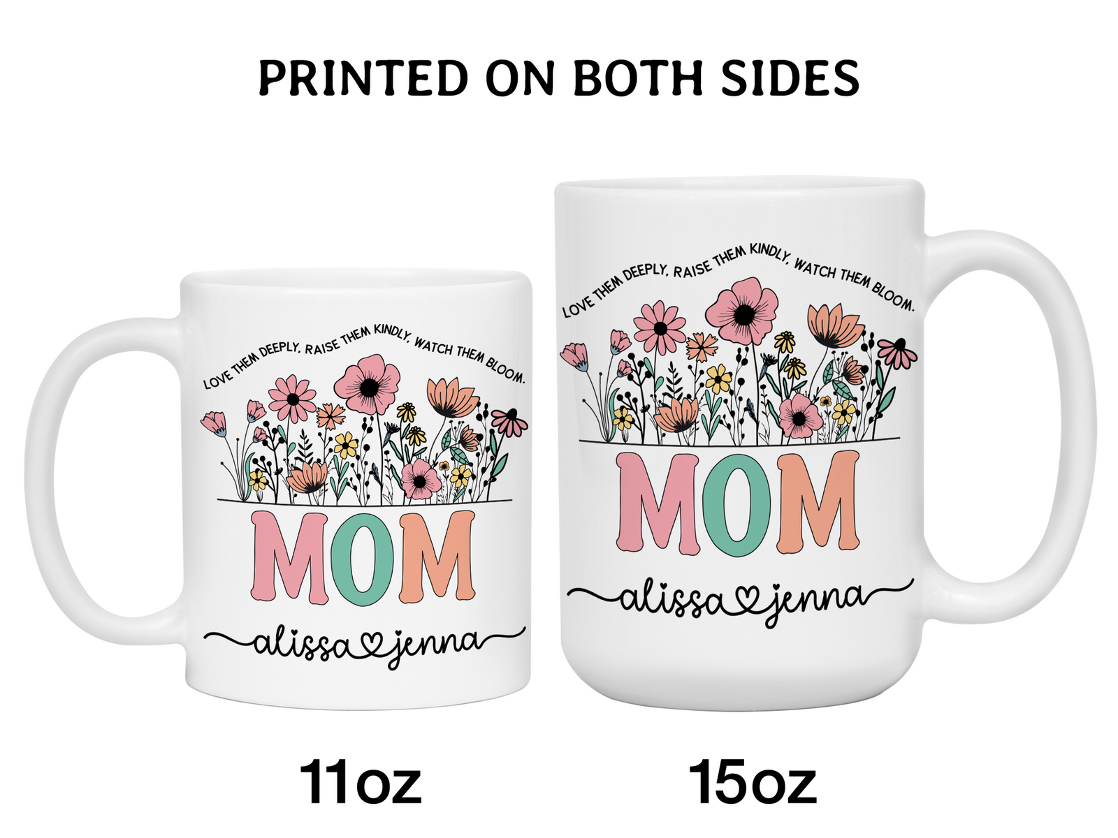 Personalized Mom Mug – Custom Kids' Names and Quote  – Mother's Day Gift Idea