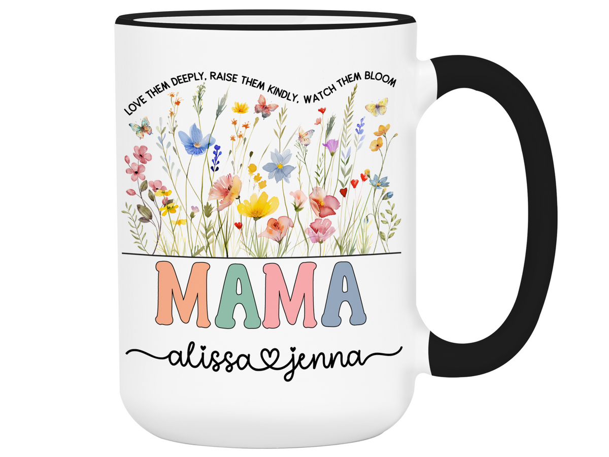 Personalized Mama Mug – Custom Kids' Names and Quote  – Mother's Day Gift Idea (V2)