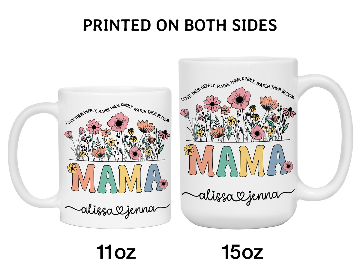 Personalized Mama Mug – Custom Kids' Names and Quote  – Mother's Day Gift Idea