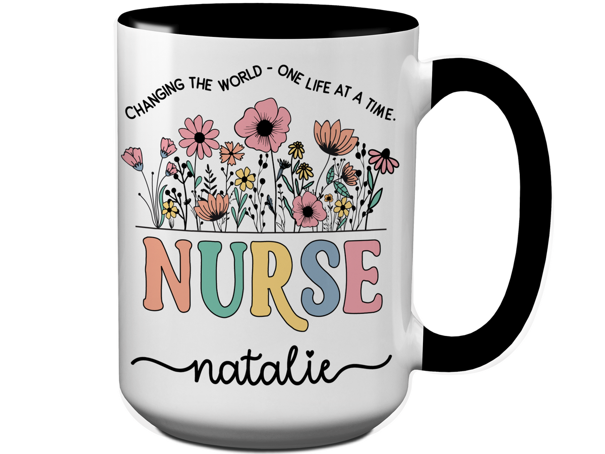 Personalized Nurse Mug – Custom Nurse Name and Quote  – Nurse Appreciation or Graduation Gift Idea