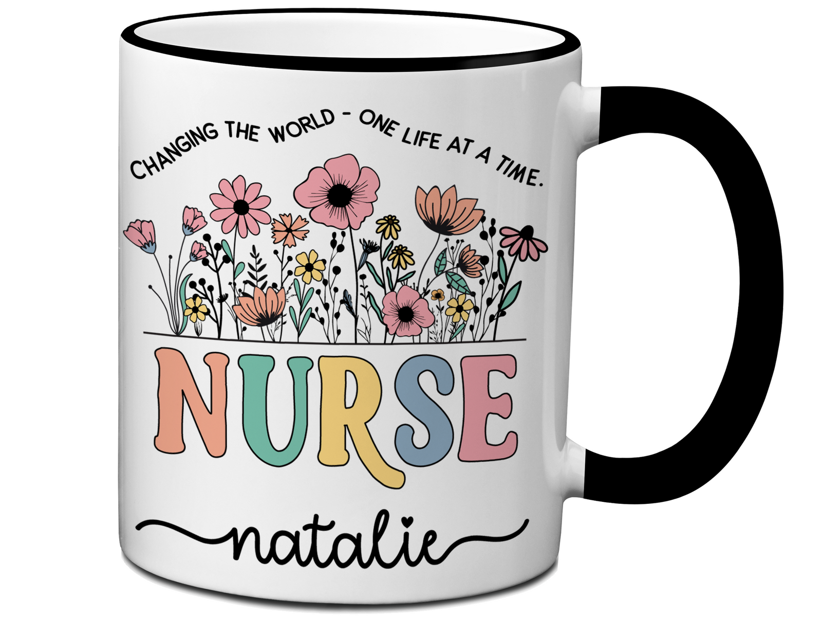 Personalized Nurse Mug – Custom Nurse Name and Quote  – Nurse Appreciation or Graduation Gift Idea