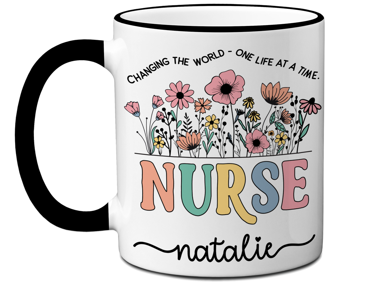 Personalized Nurse Mug – Custom Nurse Name and Quote  – Nurse Appreciation or Graduation Gift Idea