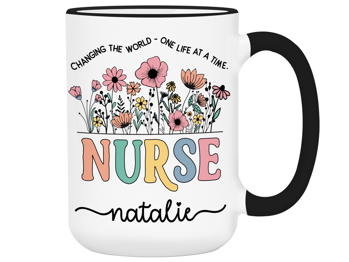 Personalized Nurse Mug – Custom Nurse Name and Quote  – Nurse Appreciation or Graduation Gift Idea