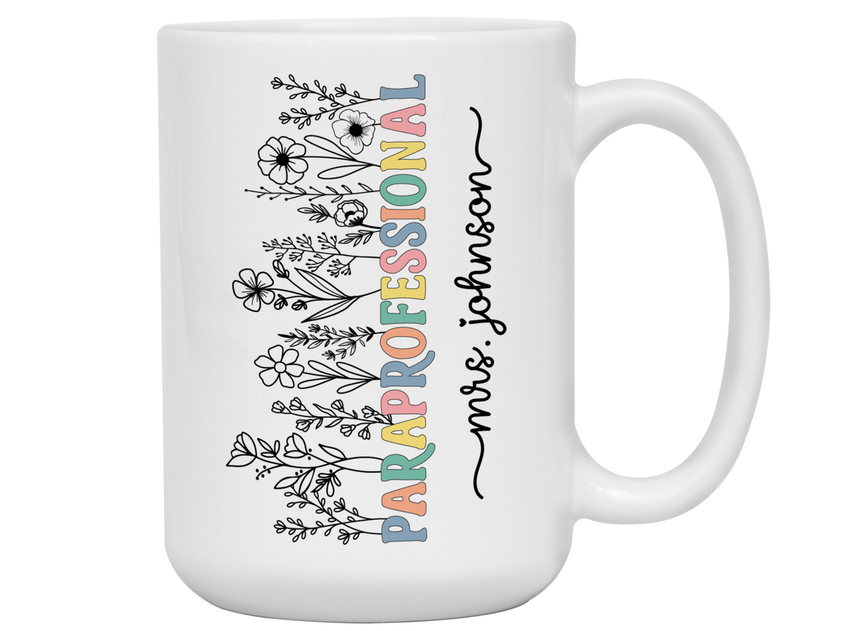 Personalized Paraprofessional Mug – Custom Name Para Teaching Assistant Appreciation Gift