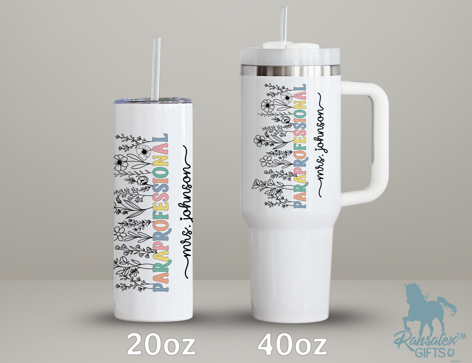 Personalized Paraprofessional Tumbler – Custom Name Para Teaching Assistant Appreciation Gift