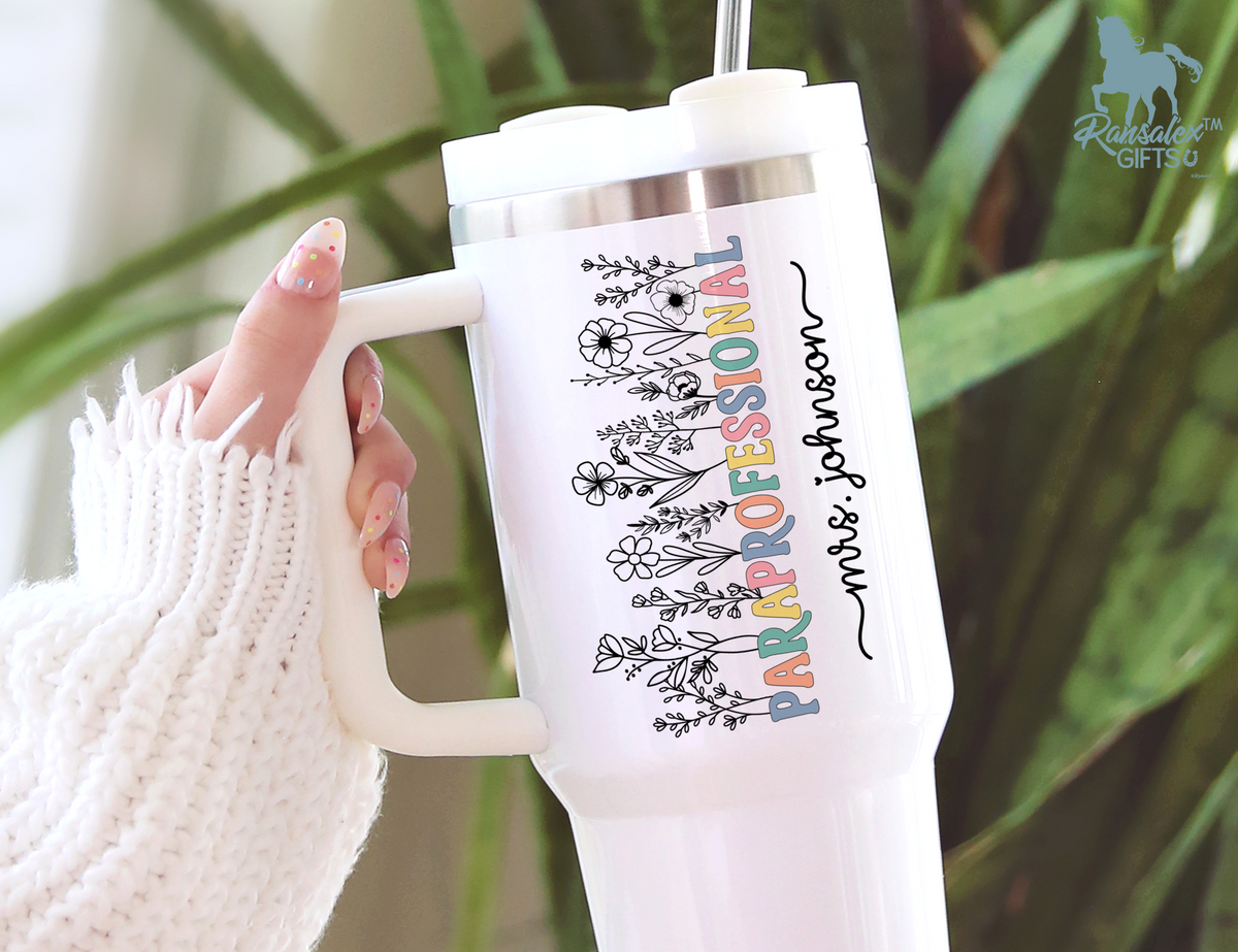 Personalized Paraprofessional Tumbler – Custom Name Para Teaching Assistant Appreciation Gift