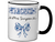 Personalized Teacher Mug – Blue Chinoiserie Flower Pattern with Custom Name & Bow – Teacher Appreciation Gift